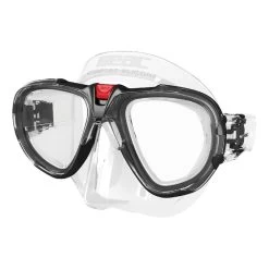 Seac Fox Tauchermaske Schwarz Mit Transparenten Gläsern