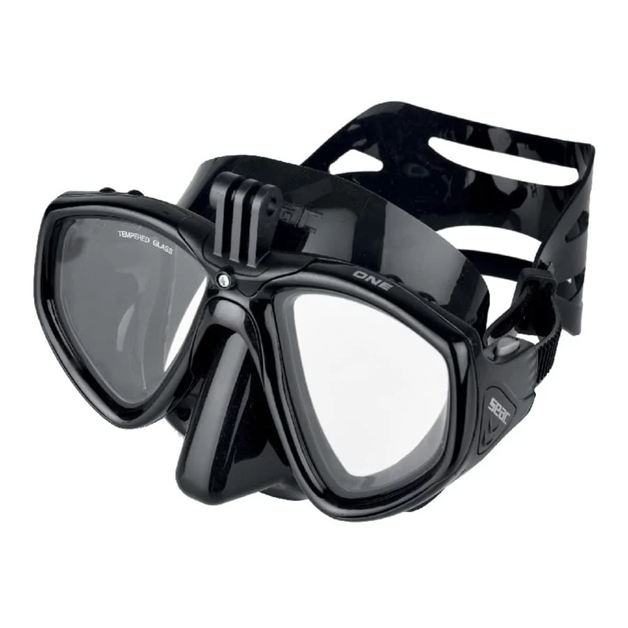 Seac One Pro Tauchermaske Schwarz Mit Transparenten Gläsern 3 Seac One Pro Tauchermaske Schwarz Mit Transparenten Gläsern
